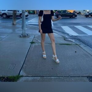 ZARA Mini Black Puff Sleeve Dress